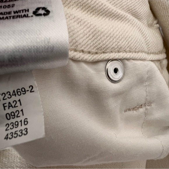 Womens High Waist Wide Leg Cream  Jeans Denim Size 28 Button Fly Cotton Trendy - Picture 8 of 14